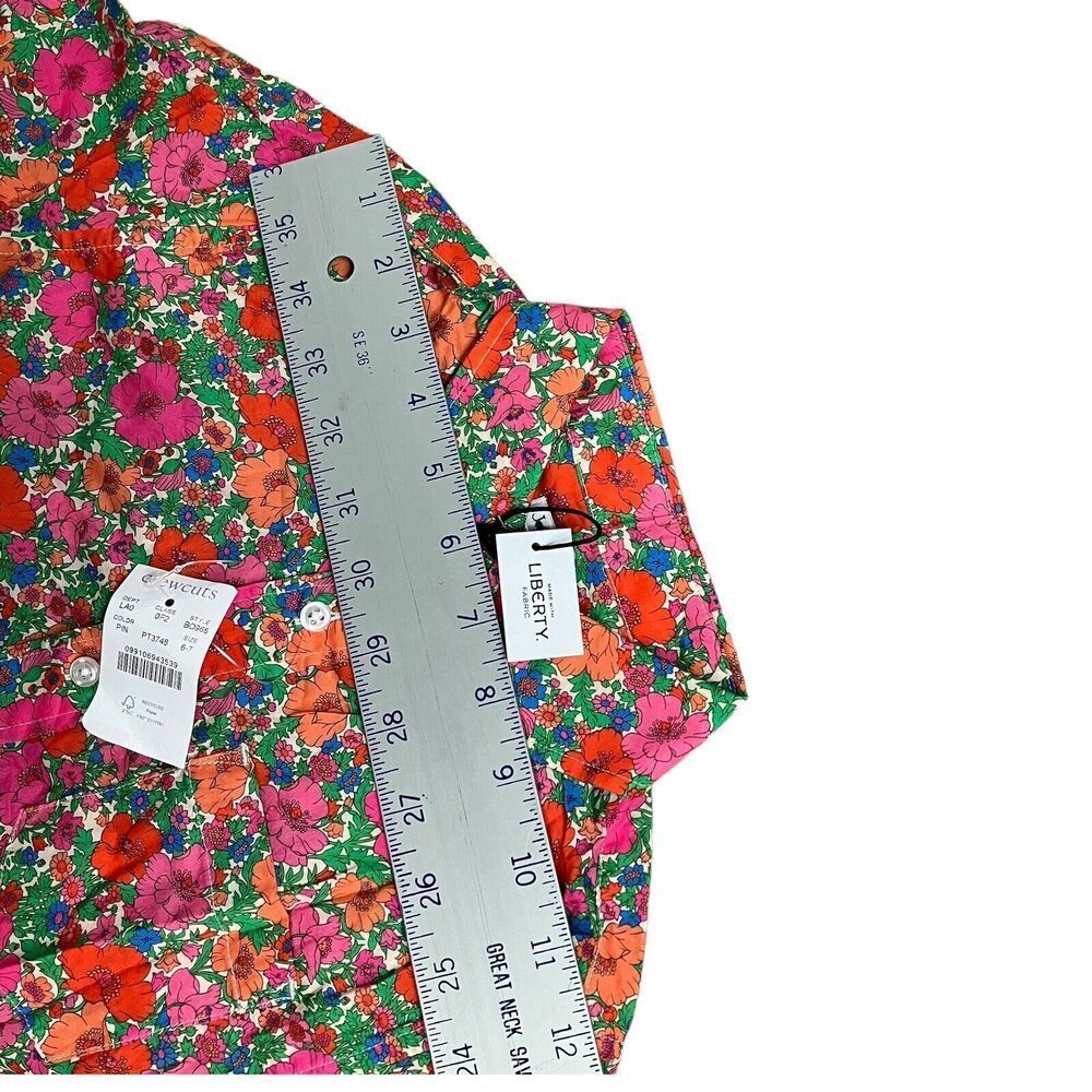 Crewcuts Shirt Boys 6-7 Button Down Floral Liberty Red Orange  Organic Cotton - Picture 6 of 8